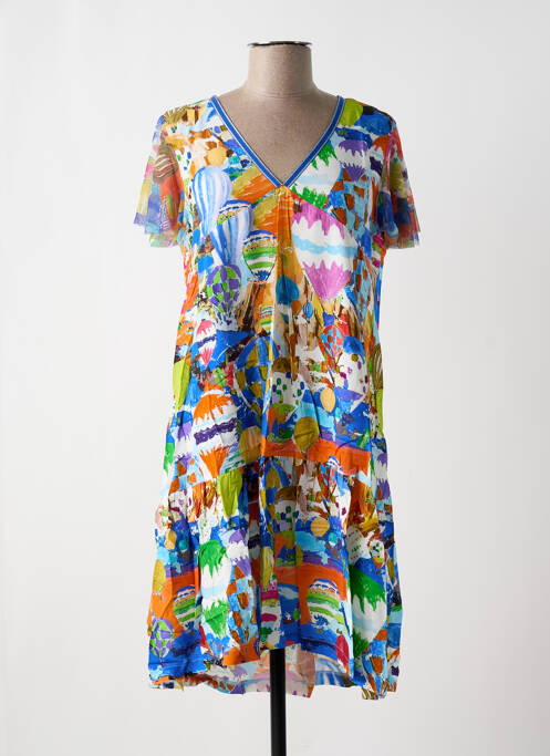 Robe mi-longue bleu MALOKA pour femme