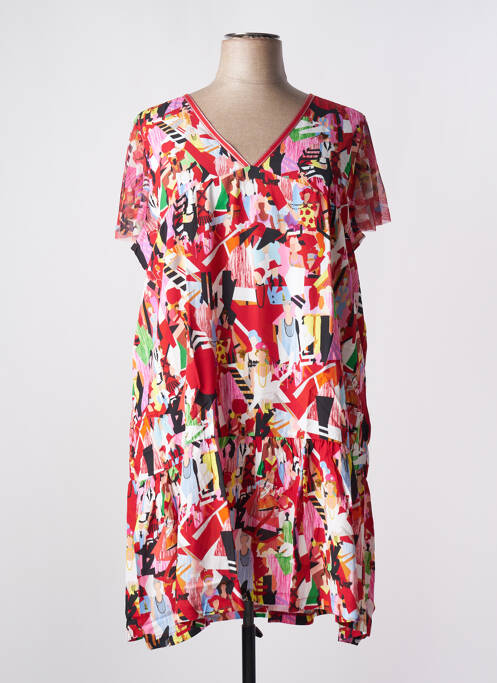 Robe mi-longue rouge MALOKA pour femme