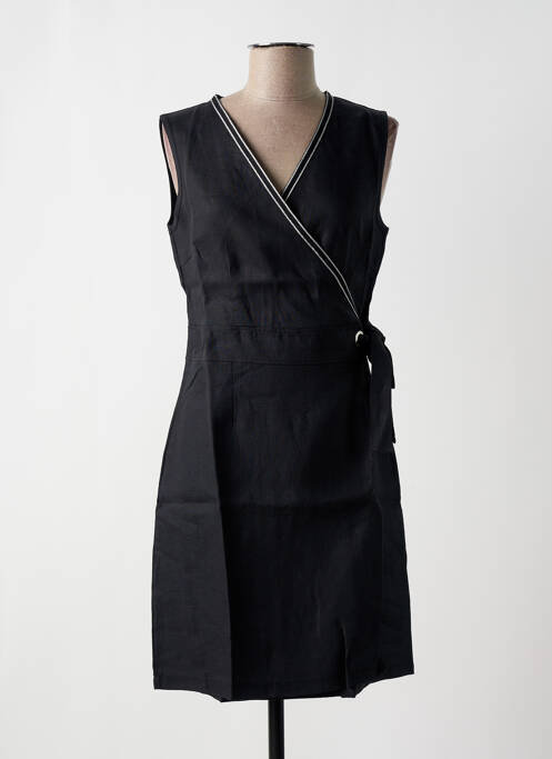 Robe mi-longue noir MALOKA pour femme