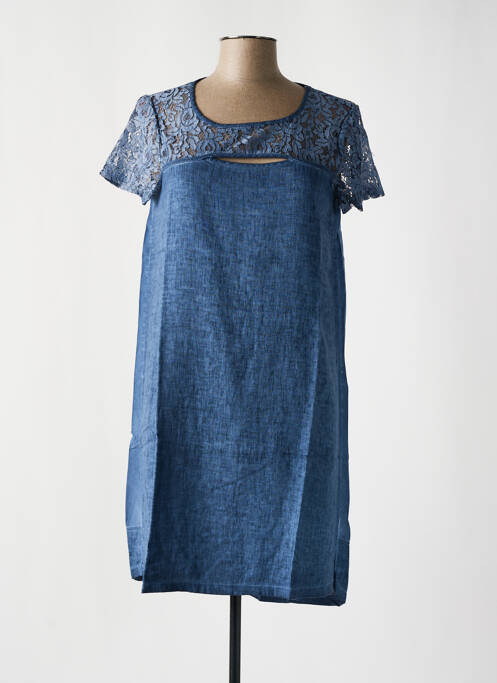 Robe mi-longue bleu MALOKA pour femme