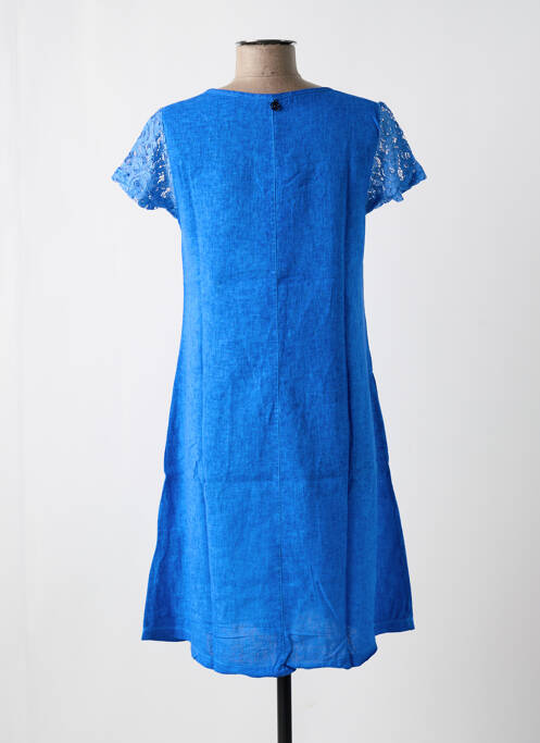 Robe mi-longue bleu MALOKA pour femme