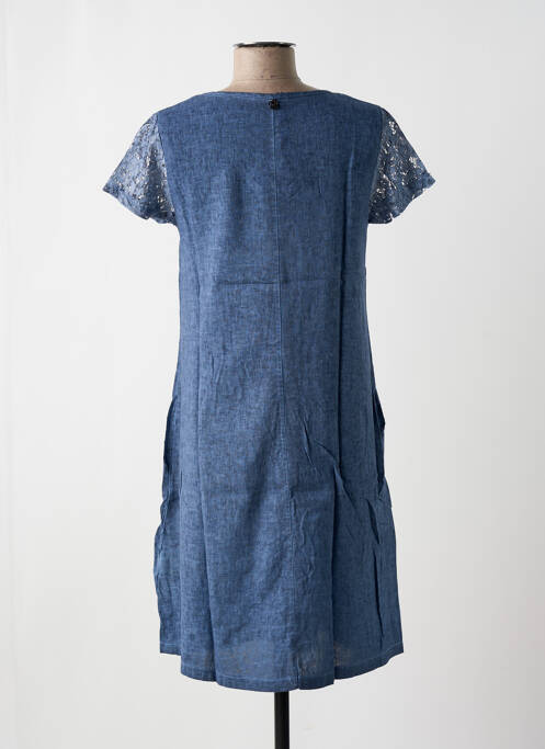 Robe mi-longue bleu MALOKA femme