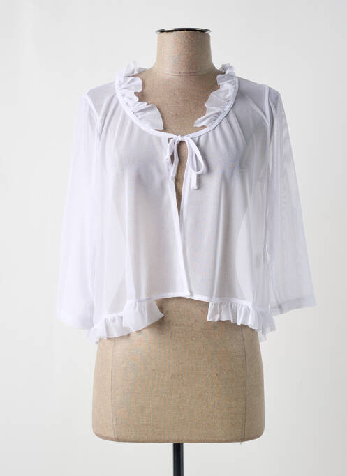 Gilet manches longues blanc G!OZE pour femme