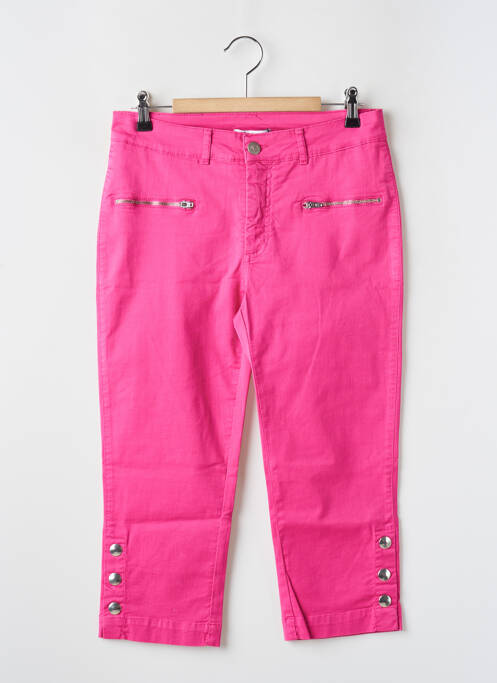 Pantacourt rose PAUL BRIAL pour femme
