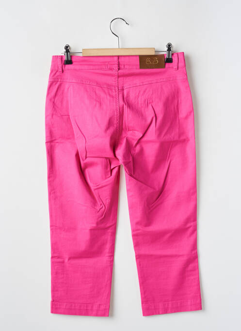 Pantacourt rose PAUL BRIAL pour femme