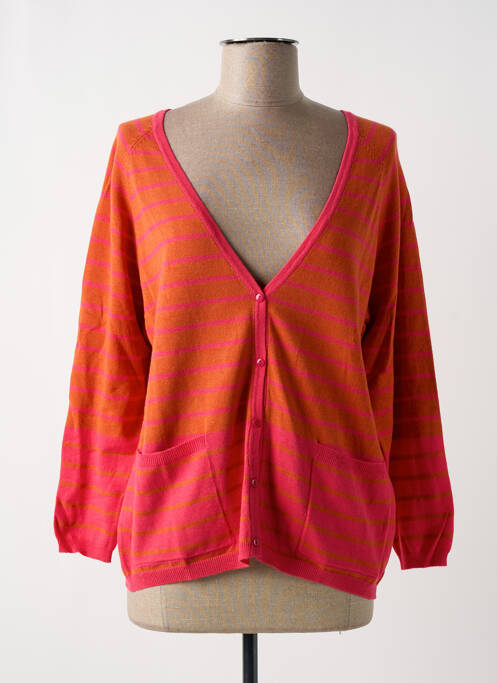 Gilet manches longues rouge PAUL BRIAL pour femme