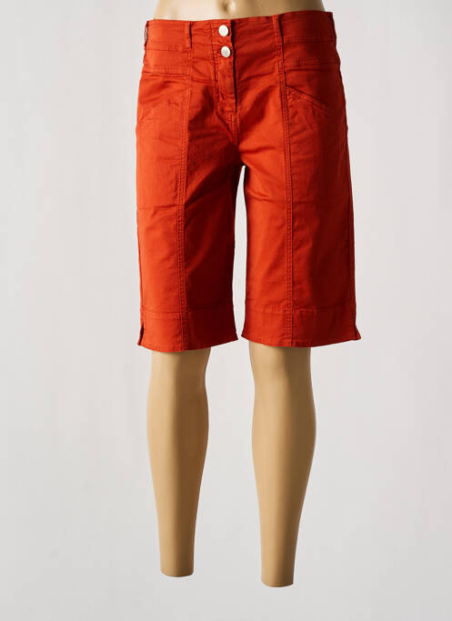 Bermuda orange PAUL BRIAL pour femme