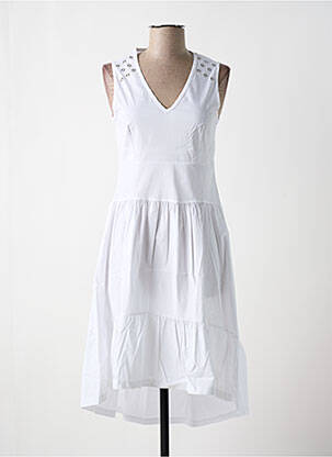Robe mi-longue blanc MALOKA femme