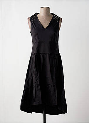 Robe mi-longue noir MALOKA femme