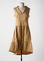 Robe mi-longue marron MALOKA pour femme seconde vue