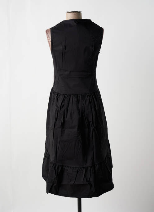 Robe mi-longue noir MALOKA pour femme