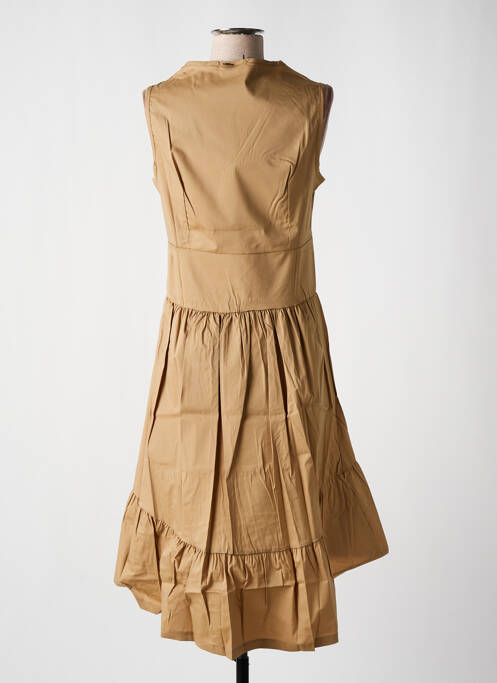 Robe mi-longue marron MALOKA pour femme