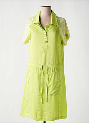 Robe mi-longue vert PAUL BRIAL pour femme