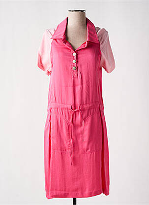 Robe mi-longue rose PAUL BRIAL femme