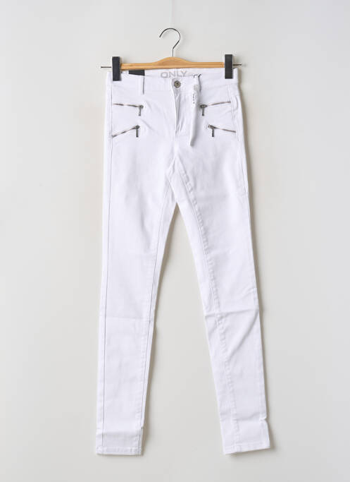 Pantalon slim blanc ONLY pour femme