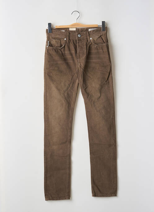 Jeans coupe slim marron JACK & JONES pour homme