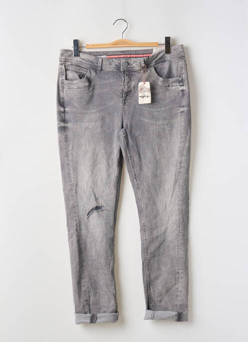 Jeans coupe slim gris STREET ONE pour femme