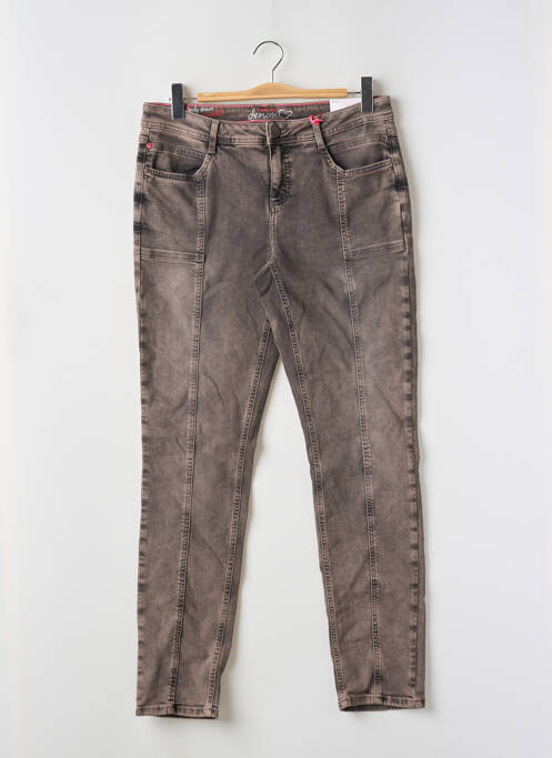 Jeans coupe slim gris STREET ONE pour femme