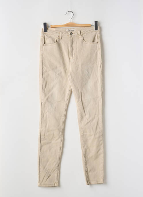 Jeans coupe slim beige TOXIK3 pour femme