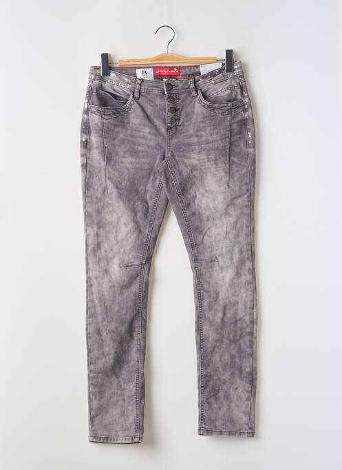 Jeans coupe slim gris STREET ONE pour femme