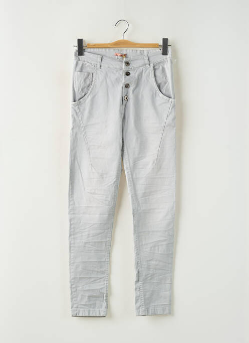 Pantalon slim gris CULT COUPLE pour femme