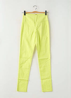 Pantalon slim jaune PIECES femme