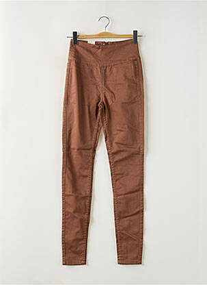 Pantalon slim marron PIECES pour femme