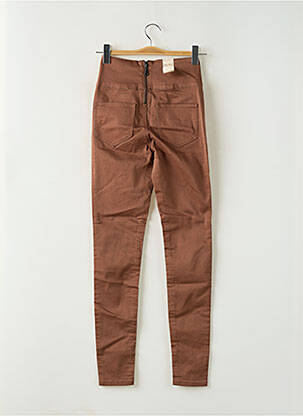 Pantalon slim marron PIECES femme