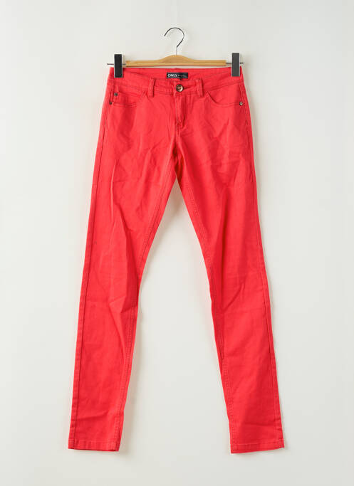 Pantalon slim rouge ONLY pour femme