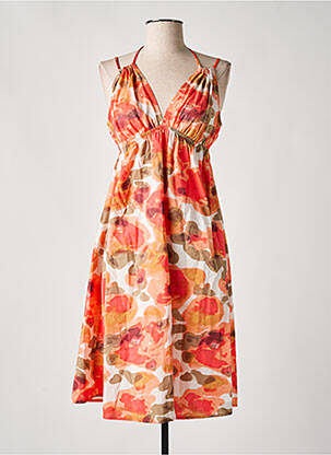Robe mi-longue orange VERO MODA femme