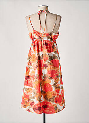 Robe mi-longue orange VERO MODA femme