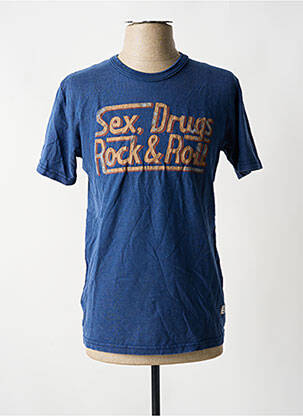 T-shirt bleu JACK & JONES homme