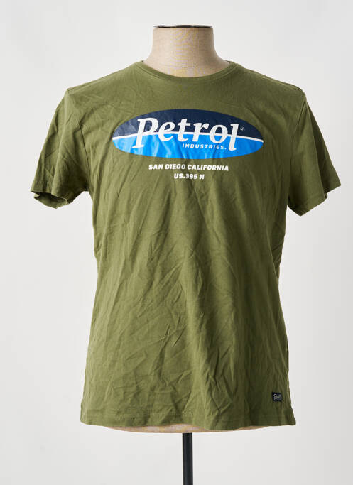 T-shirt vert PETROL INDUSTRIES pour homme