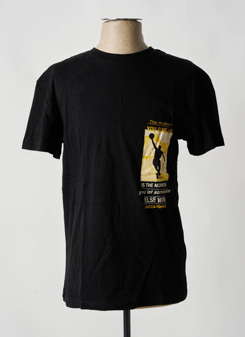 T-shirt noir JACK & JONES pour homme