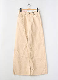 Jeans coupe large beige SUBDUED femme