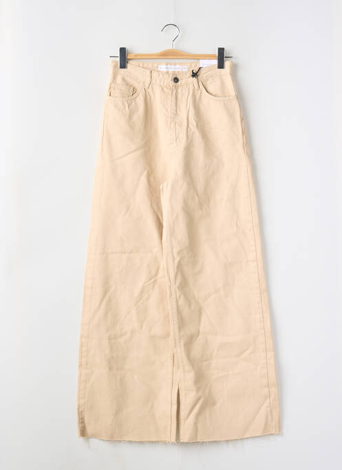 Jeans coupe large beige SUBDUED pour femme
