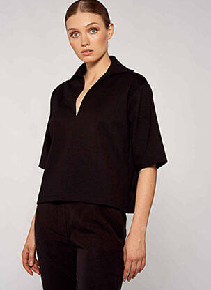 Polo noir YUGEN femme