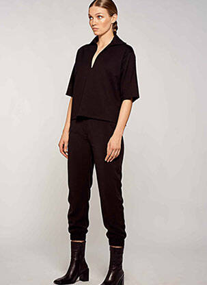 Polo noir YUGEN femme