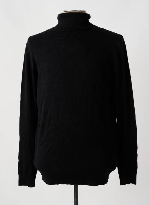 Pull col roulé noir PETROL INDUSTRIES pour homme