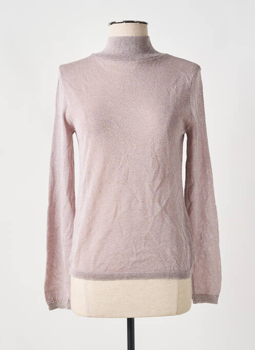 Pull col roulé rose MANGO pour femme