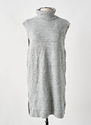 Pull col roulé gris ONLY femme