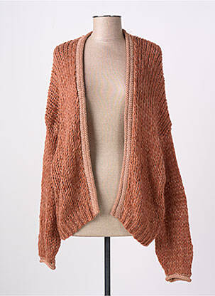 Gilet manches longues marron JS MILLENIUM femme