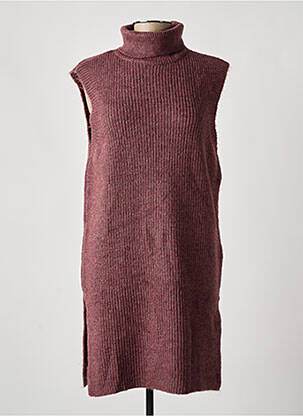 Pull col roulé violet ONLY femme