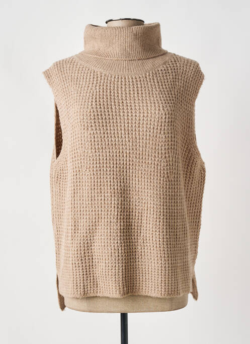 Pull col roulé beige STREET ONE pour femme