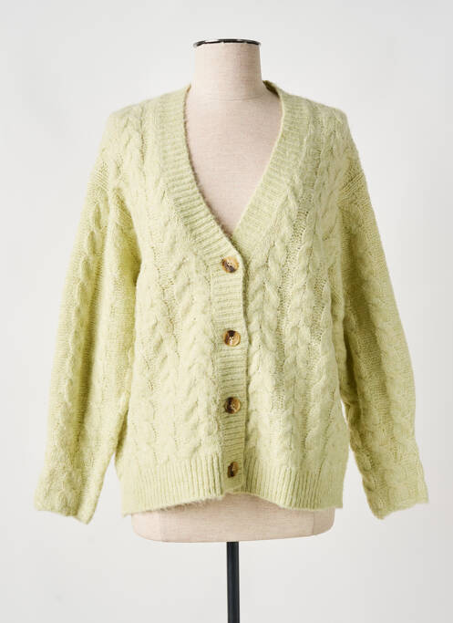Gilet manches longues vert MANGO pour femme