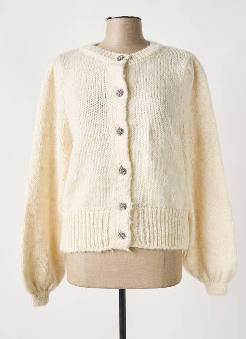 Gilet manches longues beige ONLY pour femme