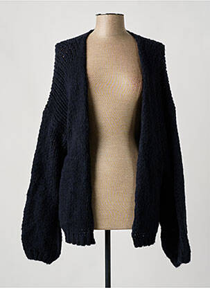 Gilet manches longues bleu BELLITA femme