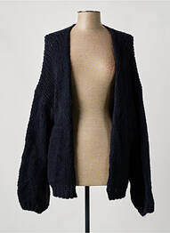 Gilet manches longues bleu BELLITA femme