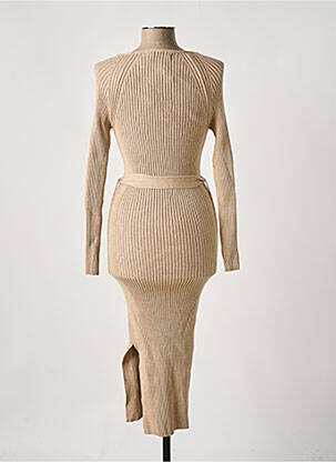 Robe longue beige MANGO femme