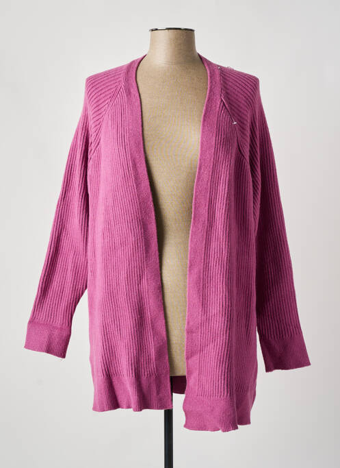 Gilet manches longues violet MANGO pour femme